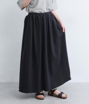 フレンチテリー　断ち切りスカート(ブラック-F)