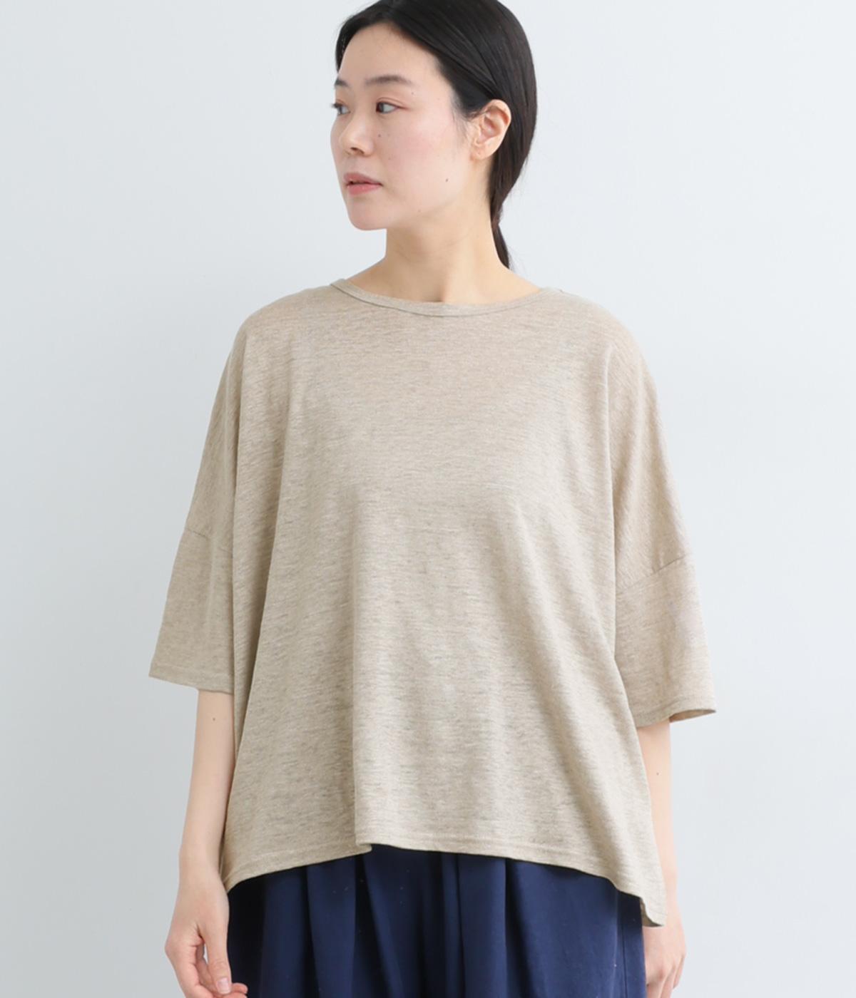 美品　ICHI Antiquites　リネン100%　フーデッドプルオーバー リネンショートスリーブプルオーバー｜ICHI Antiquites（イチ
