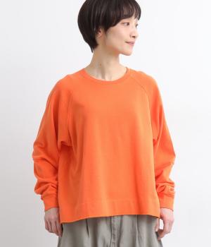 裏毛　ラグランプルオーバー(オレンジ-F)