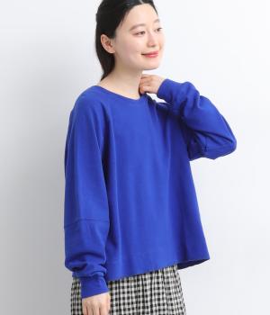 裏毛　ラグランプルオーバー(ブルー-F)