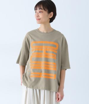 ピグメント　OHLALA　プリントＴシャツ(アースカーキ-F)