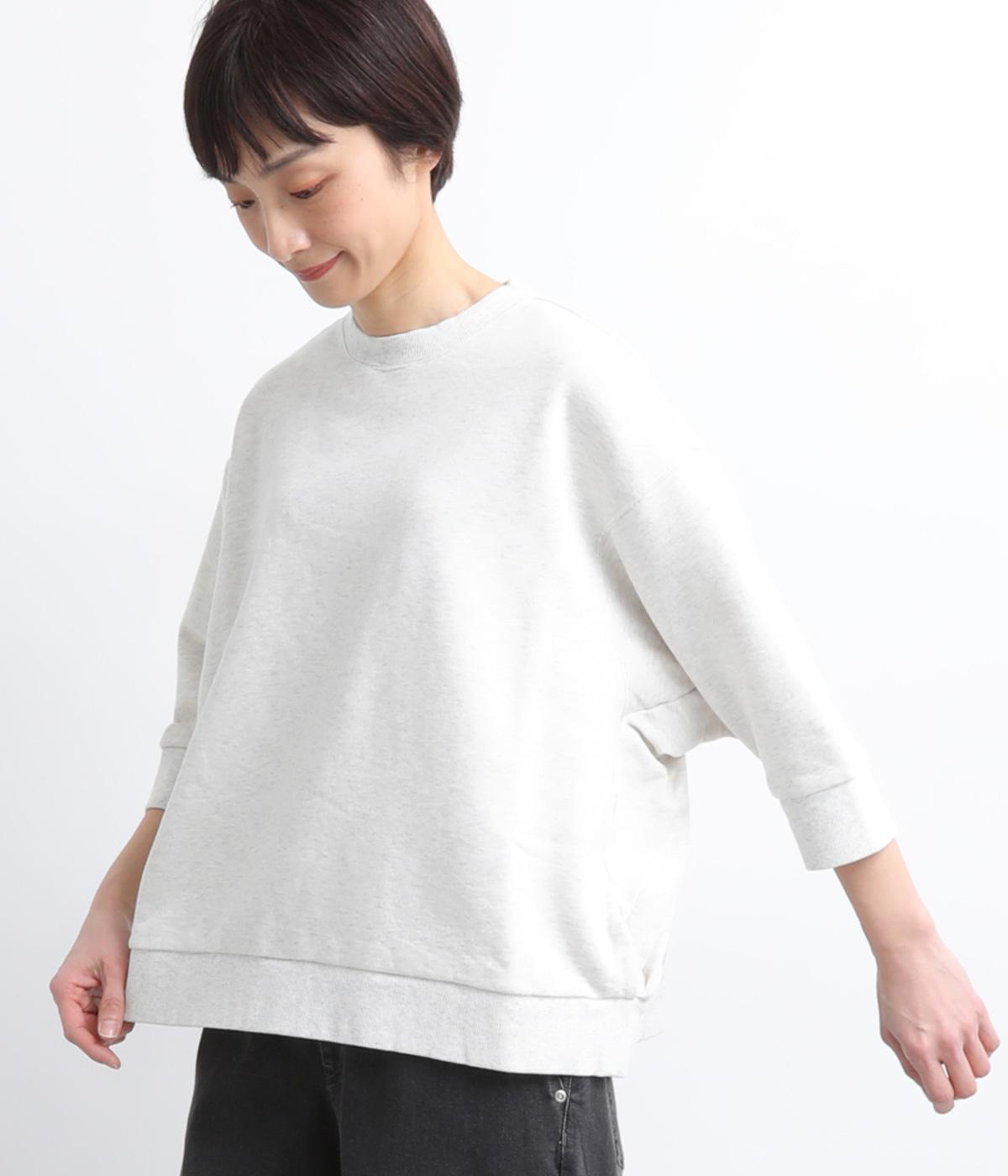 5分袖　裏毛ドルマンスリーブ　プルオーバー(オートミール-F)