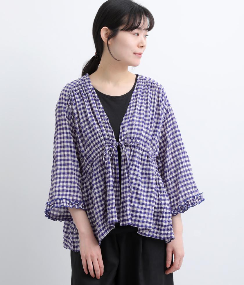 シャーリングクロス　カーディガンブラウス