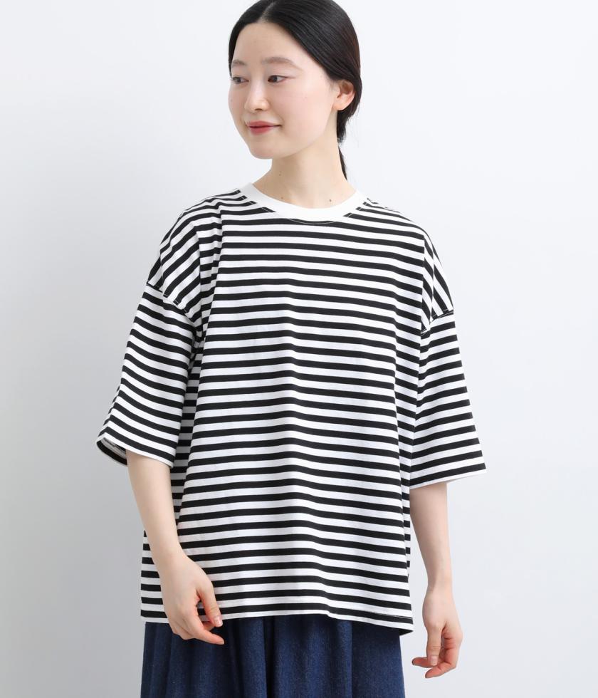 コットンボーダー　プルオーバー