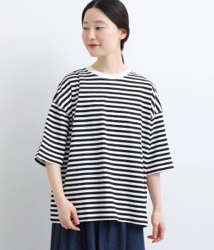 コットンボーダー　プルオーバー