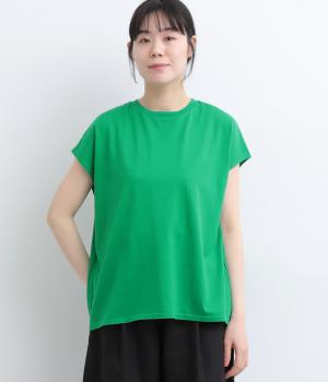 コットン　スリーブレスプルオーバー(グリーン-F)