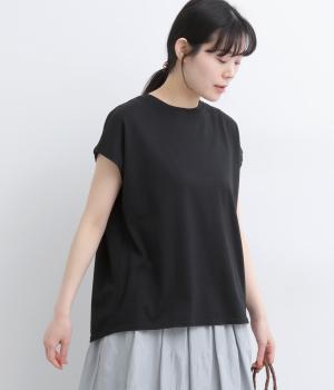 コットン　スリーブレスプルオーバー(ブラック-F)