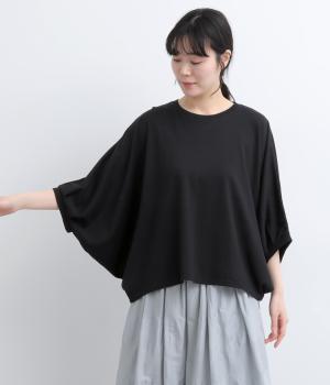 コットン　バルーンプルオーバー(ブラック-F)