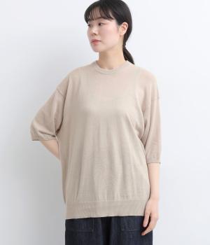 コットンニット　プルオーバー(ベージュ-F)
