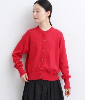 コットンニット　カーディガン(レッド-F)