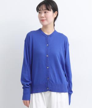 コットンニット　カーディガン(ブルー-F)