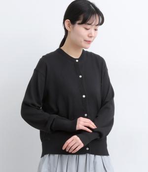 コットンニット　カーディガン(ブラック-F)