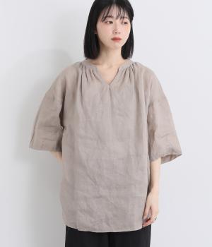 リネンキャンバス　スキッパーチュニック