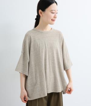 コットン　ワイドTシャツ(ベージュ-F)