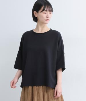 フレンチテリー　断ち切りプルオーバー(ブラック-F)