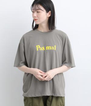 コットンピグメント　Tシャツ　Pas mal(グレー-F)
