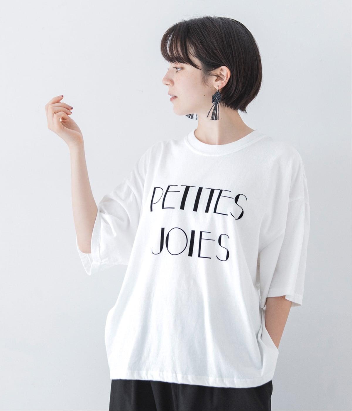 コットンピグメントTシャツ　PETITES　JOIES(ホワイト-F)