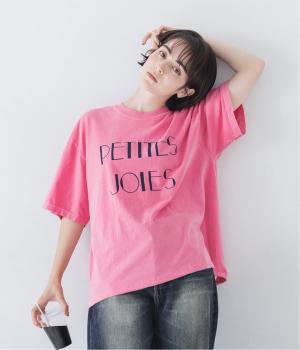 コットンピグメントTシャツ　PETITES　JOIES(ピンク-F)