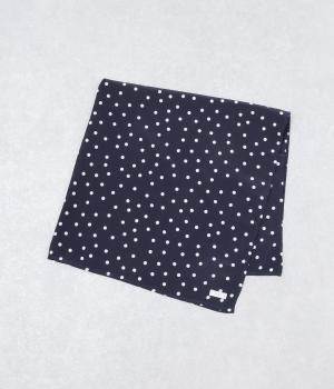 ドット　スカーフ(ネイビー-F)