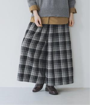 コットンリネン起毛チェックパンツ（チェック・F）