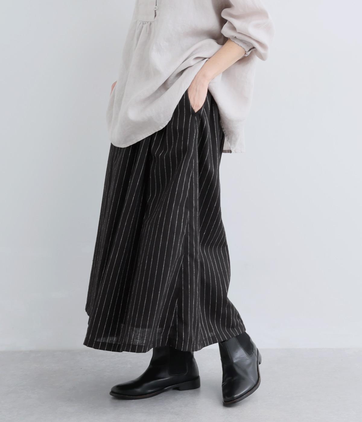 BPN ブラックピースナウ ストライプスカート PEACE BLACK NOW ブラック
