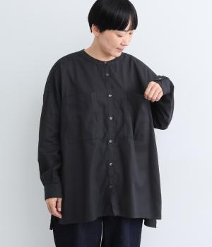 コットンビエラワッシャーシャツ（ブラック・F）