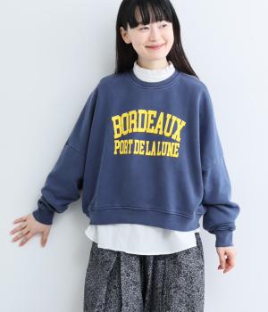 コットン裏毛ピグメントプルオーバー(ネイビー-F)