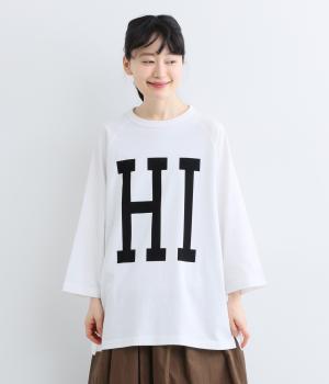 プリントラグランプルオーバー　HI（ホワイト・F）
