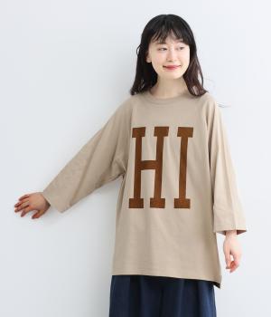 プリントラグランプルオーバー　HI（ベージュ・F）