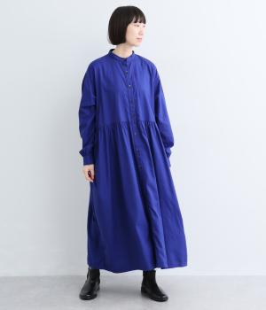 コットンビエラワッシャーワンピース（ブルー・F）