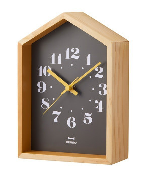 ウッドハウスクロック(ブラック-ONESIZE)