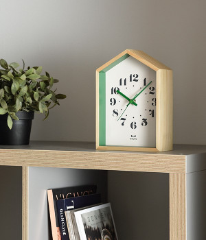 ウッドハウスクロック(ホワイト-ONESIZE)