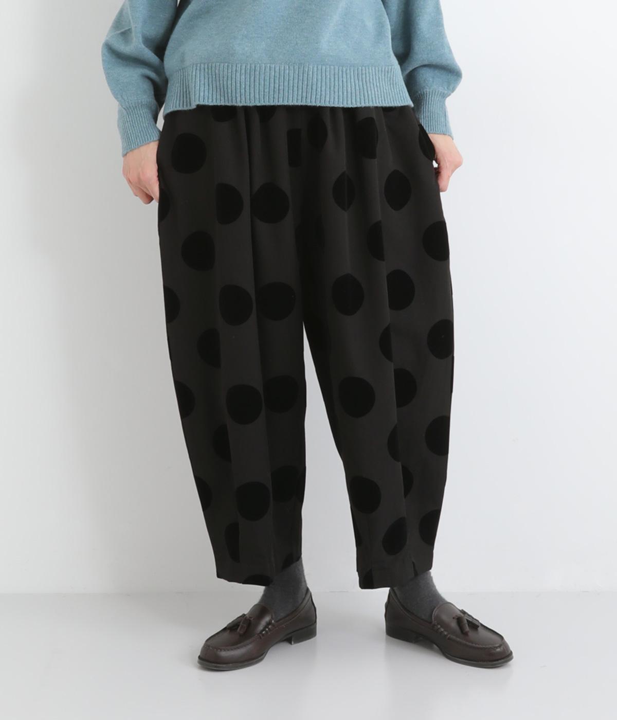 フロッキープリントボールパンツ(ブラック-F)