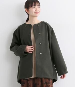 圧縮ニットコクーンジャケット