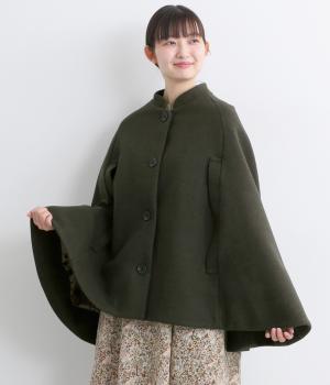 圧縮ニットポンチョ(チャコール-F)