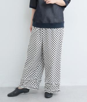 ポルカドットフリルパンツ