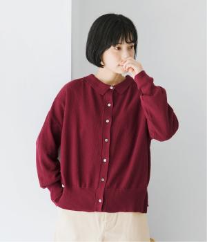 ごきげん2wayポロカーディガン(バーガンディ-F)