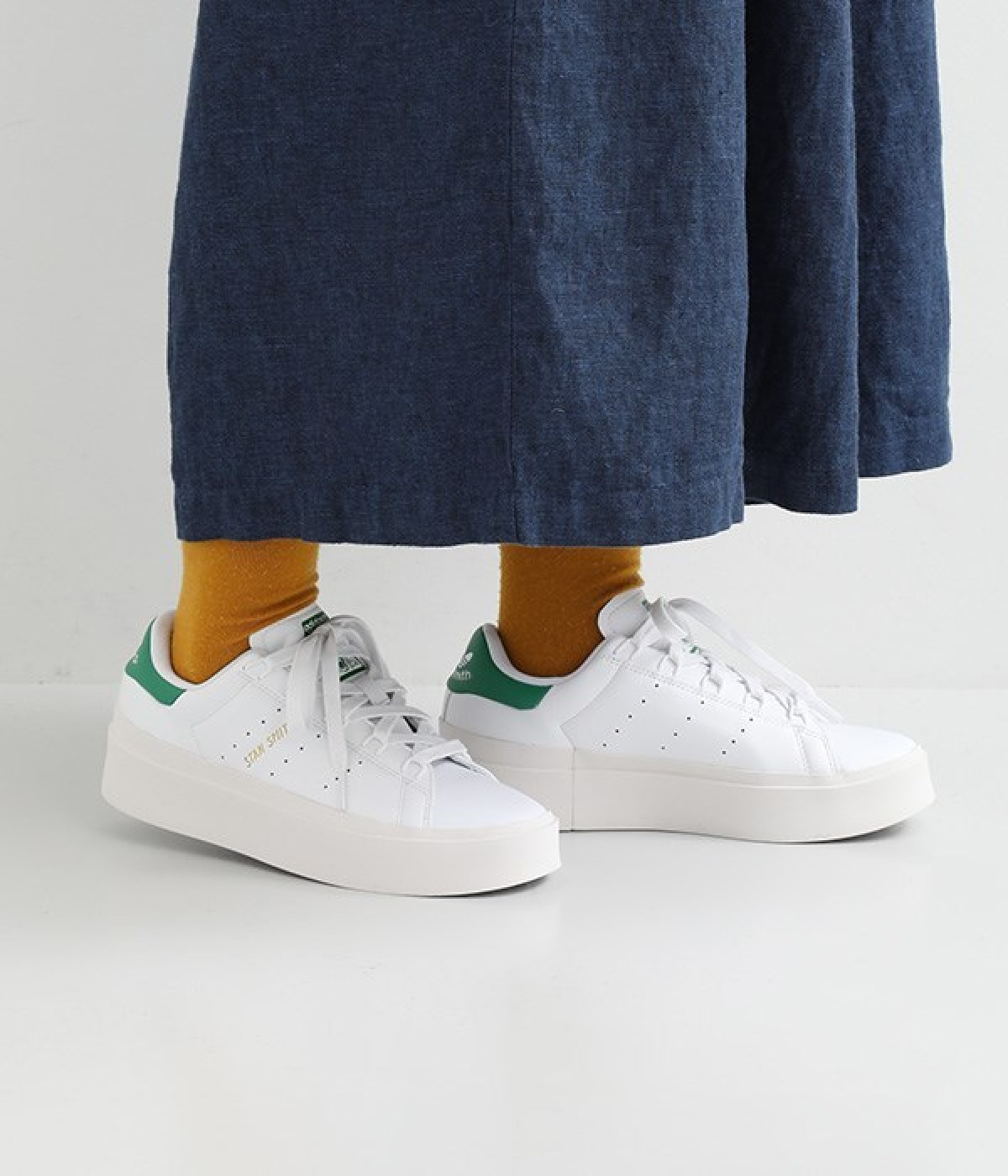 STAN SMITH BONEGA W(フットウェアホワイト/フットウェアホワイト/グリーン-235)