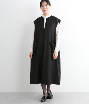 ポリエステルレーヨンツイル前スキッパージャンスカ