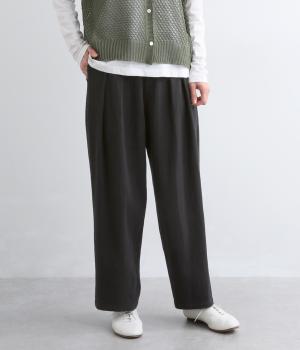 コットンリネン　フラップ付きパンツ