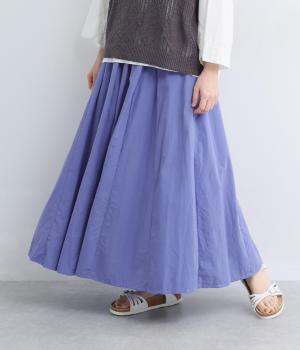 コットンブロード　マチ入りタックスカート