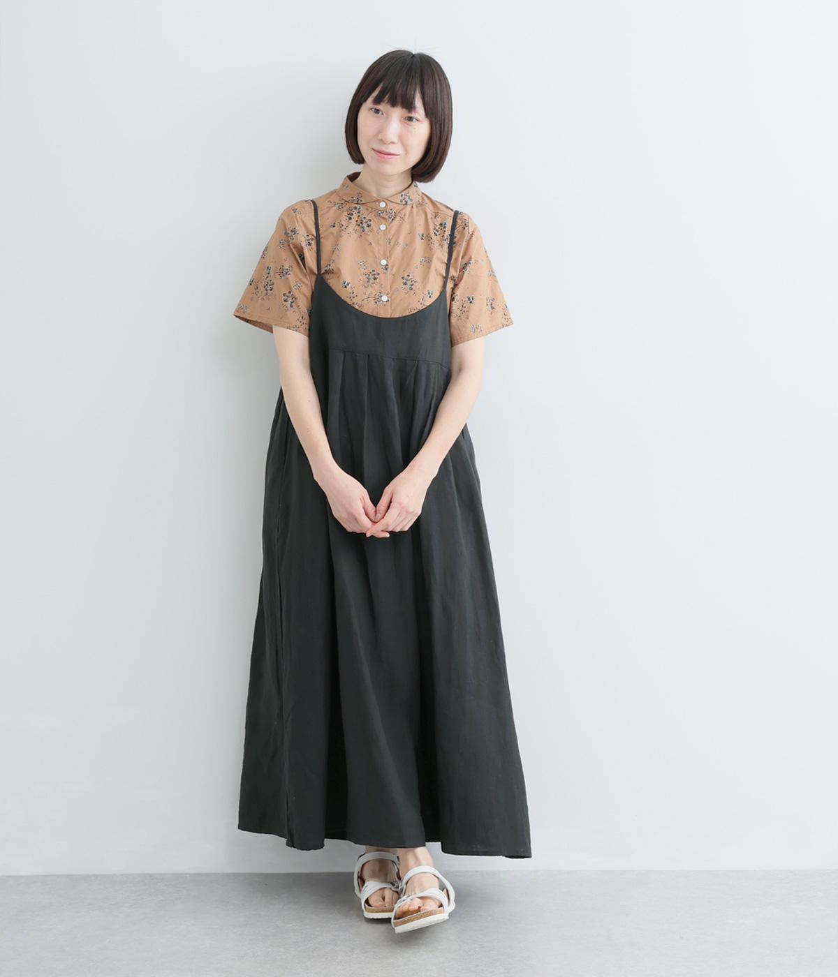 リネンワッシャー胸ピンタック2wayキャミワンピース｜ina（イナ）の