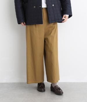 両面起毛脇切替パンツ（キャメル・F）