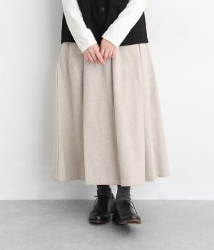 TWEEDYCOTTONウエストゴムタックスカート（オフ・F）