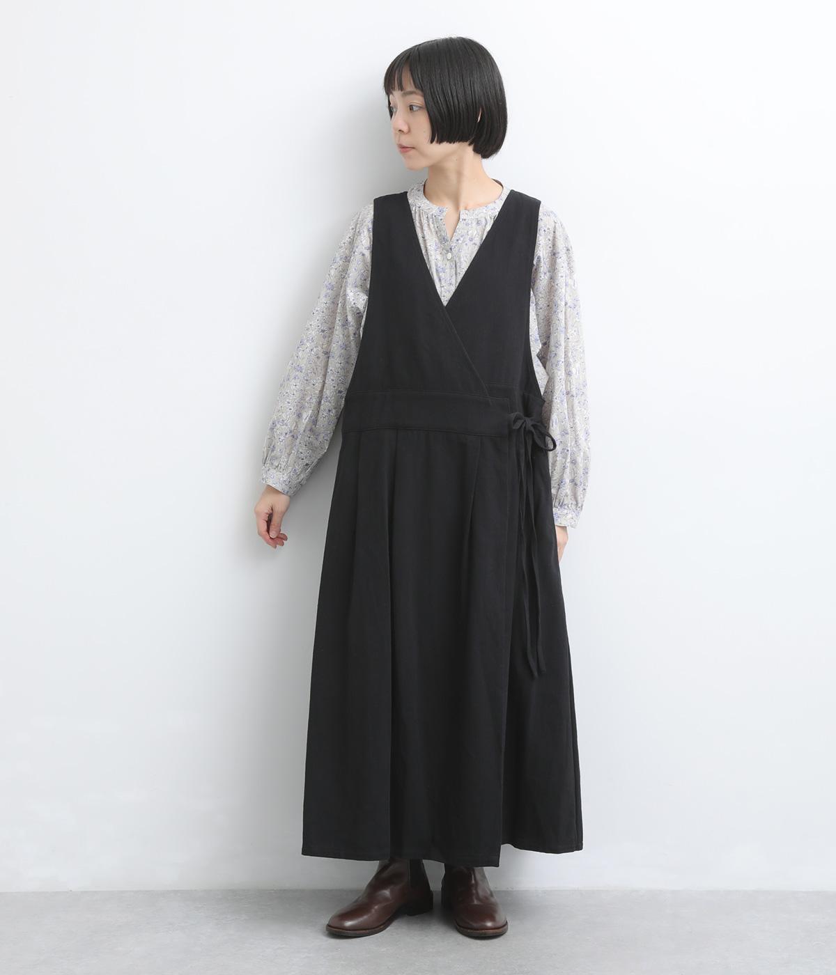 美品⁂CATORCE⁂カトルセ⁂ロングジレ　羽織り　コットン　リネン　切替　M コットンリネンカツラギカシュクールジャンパースカート｜ina（イナ
