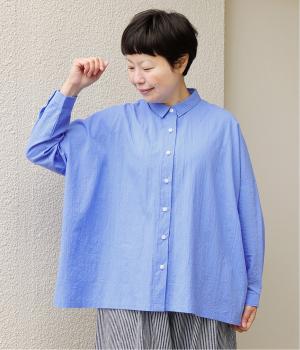 コットンローン　ハンドワッシャーワイドブラウス