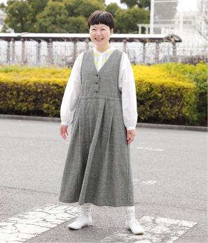 ダンガリー　ジャンパースカート