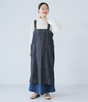 デニム　ストレートエプロン