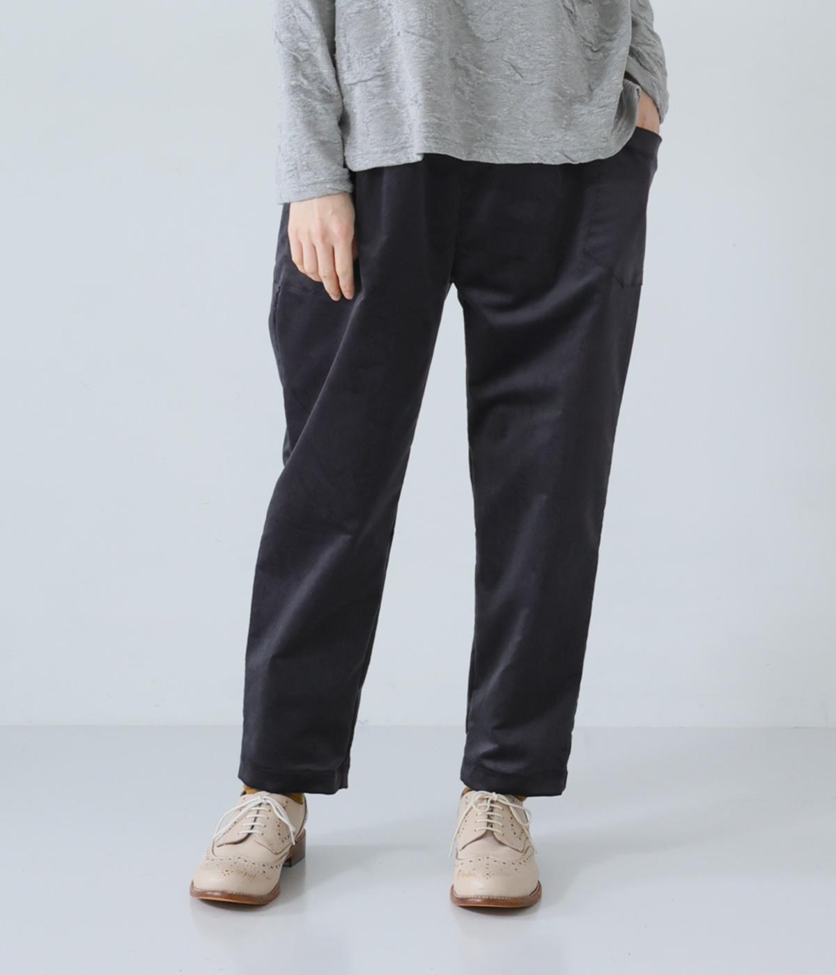 スウェットコーデュロイ　ななめポケットパンツ(ブルーグレー-F)