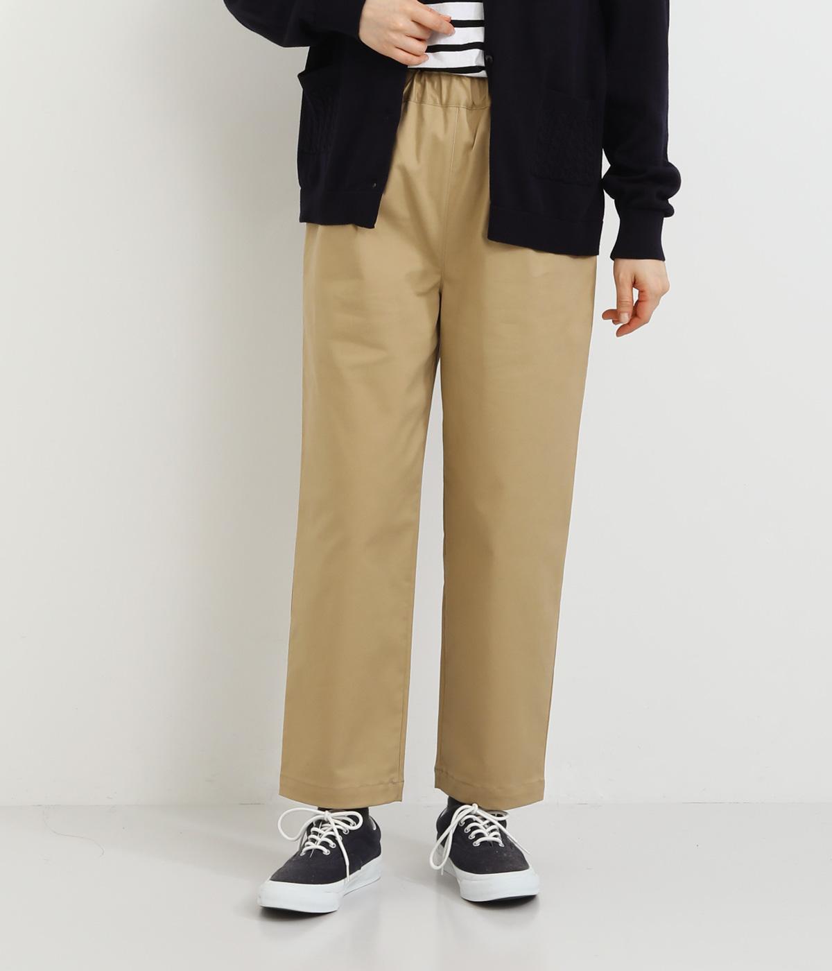 コットンツイル エアパウダー起毛　テーパードパンツ(ベージュ-F)